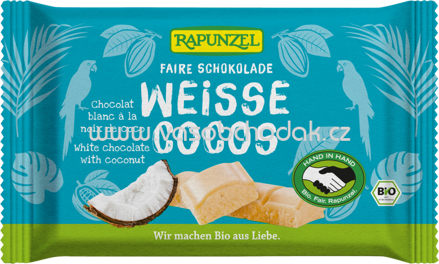 Rapunzel Weisse Schokolade Cocos, 100g