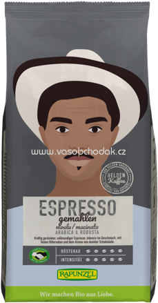Rapunzel Heldenkaffee Espresso, gemahlen, 250g