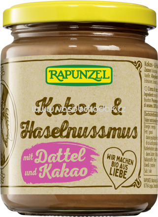 Rapunzel Kokos- & Haselnussmus mit Dattel & Kakao, 250g