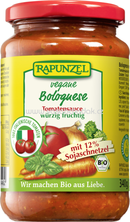 Rapunzel Tomatensauce Bolognese, vegan, mit Soja, 330 ml
