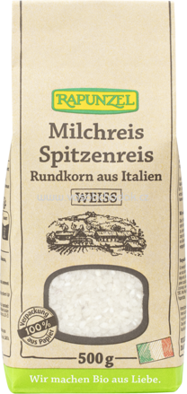 Rapunzel Milchreis Spitzenreis Rundkorn weiß, 500g