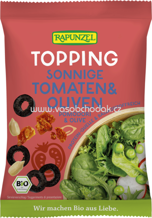 Rapunzel Topping Sonnige Tomaten & Oliven, 100g