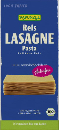 Rapunzel Reis-Lasagne, Getreidespezialität aus Vollkorn-Reis, 250g