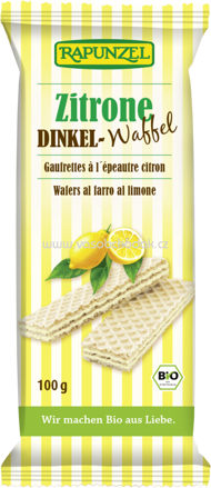 Rapunzel Dinkel-Waffeln Zitrone, 100g