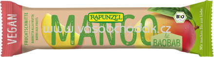 Rapunzel Fruchtschnitte Mango-Baobab, 40g