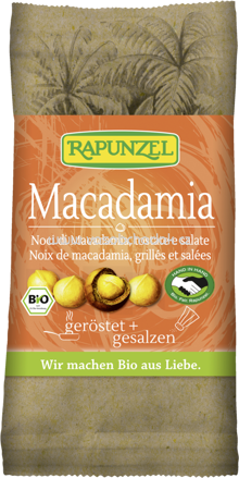 Rapunzel Macadamia Nusskerne geröstet, gesalzen, 50g