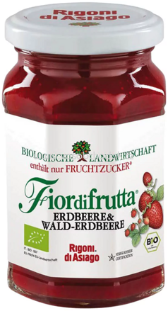 Rigoni di Asiago Fiordifrutta Erdbeere und Wald-Erdbeere, 250g