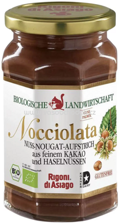 Rigoni di Asiago Nocciolata Haselnuss Nougat Creme mit Kakao ohne Palmöl, 270g