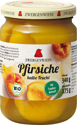 Zwergenwiese Pfirsiche halbe Frucht, 340g
