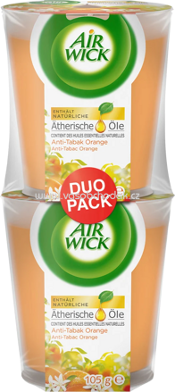 AirWick Duftkerze im Glas Anti-Tabak Orange, 2 St