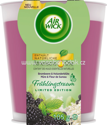 AirWick Duftkerze im Glas Brombeere & Holunderblüte, 105g, 1 St