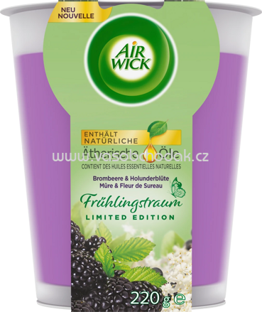 AirWick Duftkerze im Glas Brombeere & Holunderblüte, 220g, 1 St