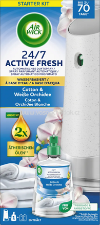 AirWick Lufterfrischer Active Fresh Cotton & Weiße Orchidee Starterset, 1 St
