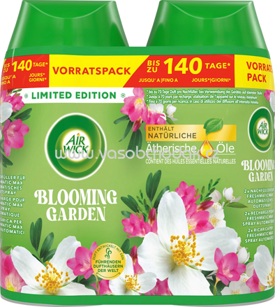 AirWick Lufterfrischer Freshmatic Blooming Garden Nachfüllpack, 2x250 ml, 500 ml