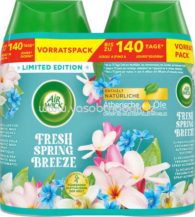 AirWick Lufterfrischer Freshmatic Spring Breeze Nachfüllpack, 2x250 ml, 500 ml