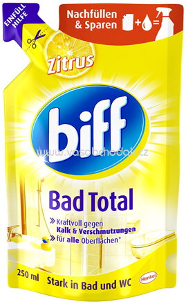 Biff Bad Total Zitrus Nachfüller, 250 ml