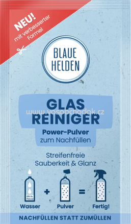 Blaue Helden Glasreiniger Power-Pulver Nachfüllpack, 1 St
