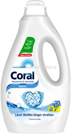 Coral Feinwaschmittel Flüssig White+, 23 Wl