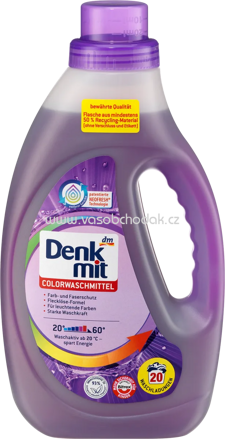 Denkmit Colorwaschmittel Flüssig Farb- & Faserschutz, 20 Wl