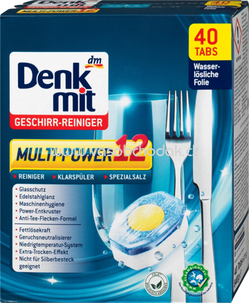 Denkmit Spülmaschinen-Tabs Multi-Power 12, 40 St