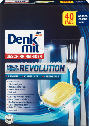 Denkmit Spülmaschinen-Tabs Multi-Power Revolution, 40 St