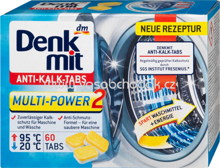 Denkmit Waschmaschinenreiniger Tabs Anti-Kalk, 60 St