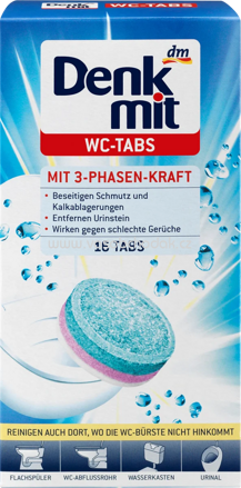 Denkmit WC-Reiniger Tabs mit 3-Phasen-Kraft, 16 St