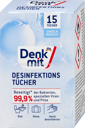 Denkmit Desinfektionstücher, 15 St