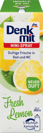 Denkmit Lufterfrischer Mini-Spray Fresh Lemon Nachfüllpack, 25 ml
