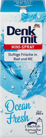 Denkmit Lufterfrischer Mini-Spray Ocean Fresh Nachfüllpack, 25 ml