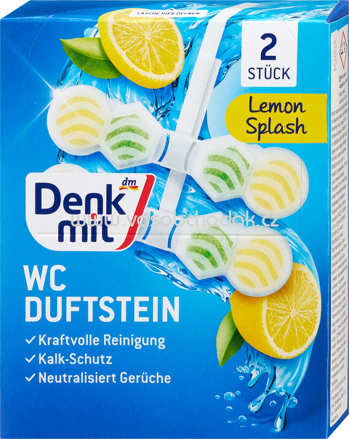Denkmit WC Duftstein Lemon Splash, 2 St