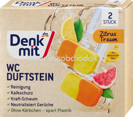 Denkmit WC Duftstein Zitrustraum, 2 St