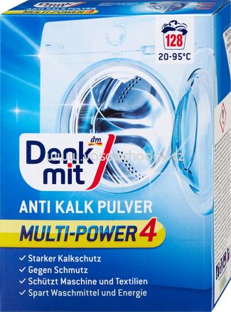 Denkmit Anti-Kalk Pulver für Waschmaschinen 128 WL, 1,5 kg