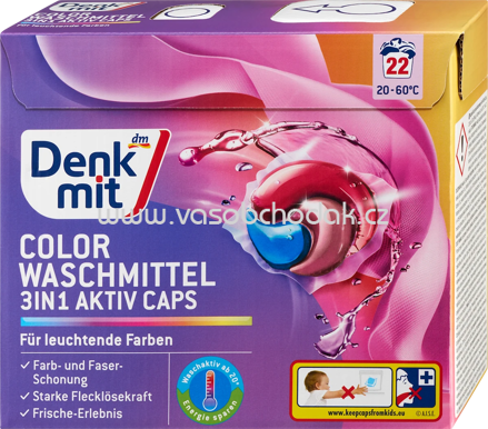 Denkmit Colorwaschmittel 3in1 Aktiv Caps, 22 Wl