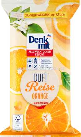 Denkmit Feuchte Allzwecktücher Orange, 80 St