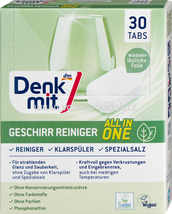 Denkmit Geschirrspülmittel-Tabs nat, 30 St