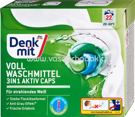 Denkmit Vollwaschmittel 3in1 Aktiv Caps, 22 Wl