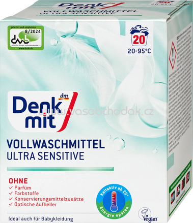 Denkmit Vollwaschmittel Pulver Ultra Sensitive, 20 Wl