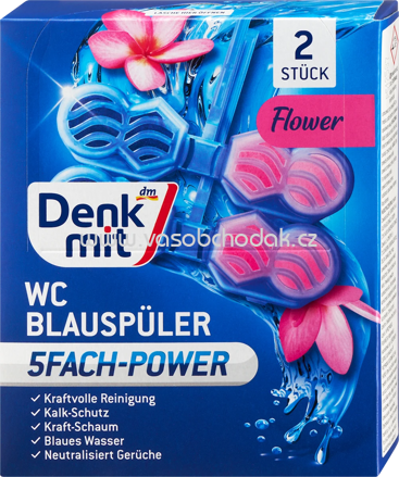 Denkmit WC-Blauspüler Flower, 2 St