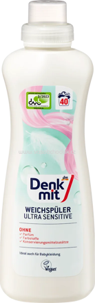Denkmit Weichspüler Ultra Sensitive 40 WL, 1 l