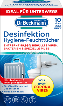 Dr.Beckmann Desinfektionstücher Oberflächen & Gegenstände, 10 St
