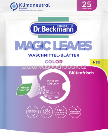 Dr.Beckmann Magic Leaves Waschmittel-Blätter Color, 25 St
