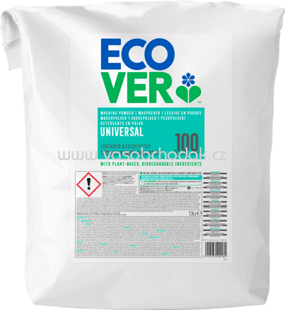 Ecover Vollwaschmittel Pulver Lavendel und Eukalyptus, 18 - 100 Wl