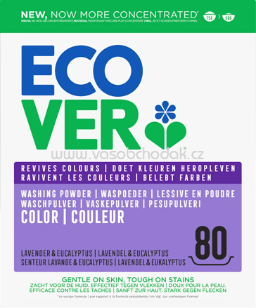 Ecover Colorwaschmittel Pulver Lavendel und Eukalyptus, 19 - 80 Wl