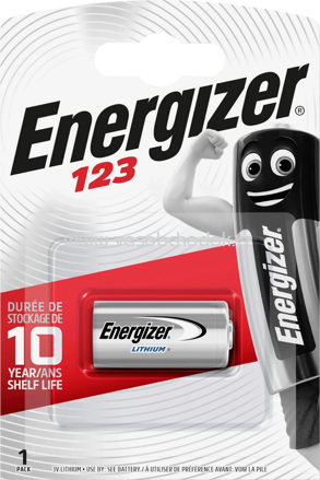Energizer Fotobatterie CR123 3 Volt Lithium, 1 St