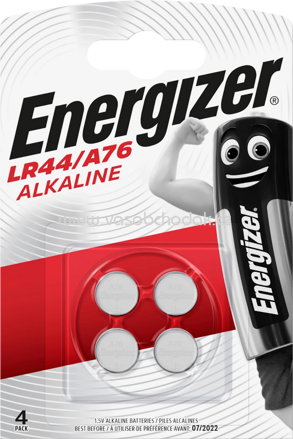Energizer Knopfzellen LR44/A76, 4 St
