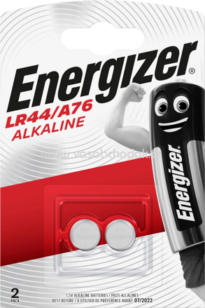 Energizer Knopfzellen LR44 / A76 1,5 Volt Alkali-Mangan, 2 St