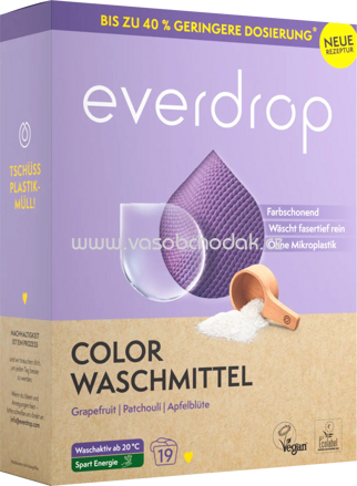 Everdrop Colorwaschmittel Pulver, 19 Wl