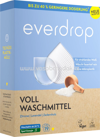 Everdrop Vollwaschmittel Pulver, 19 Wl
