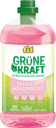 Fit Grüne Kraft Sensitivwaschmittel Color Gel, 20 Wl